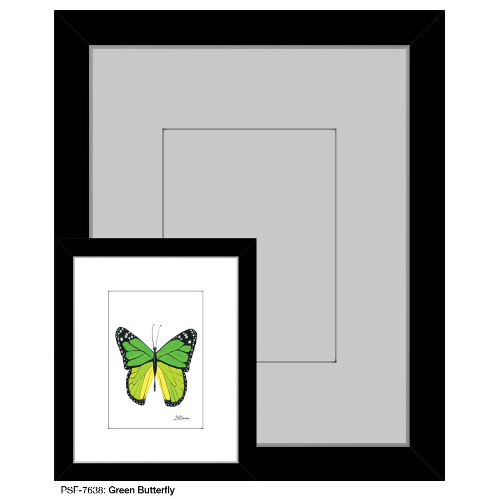 Green Butterfly, Print (#7638A)