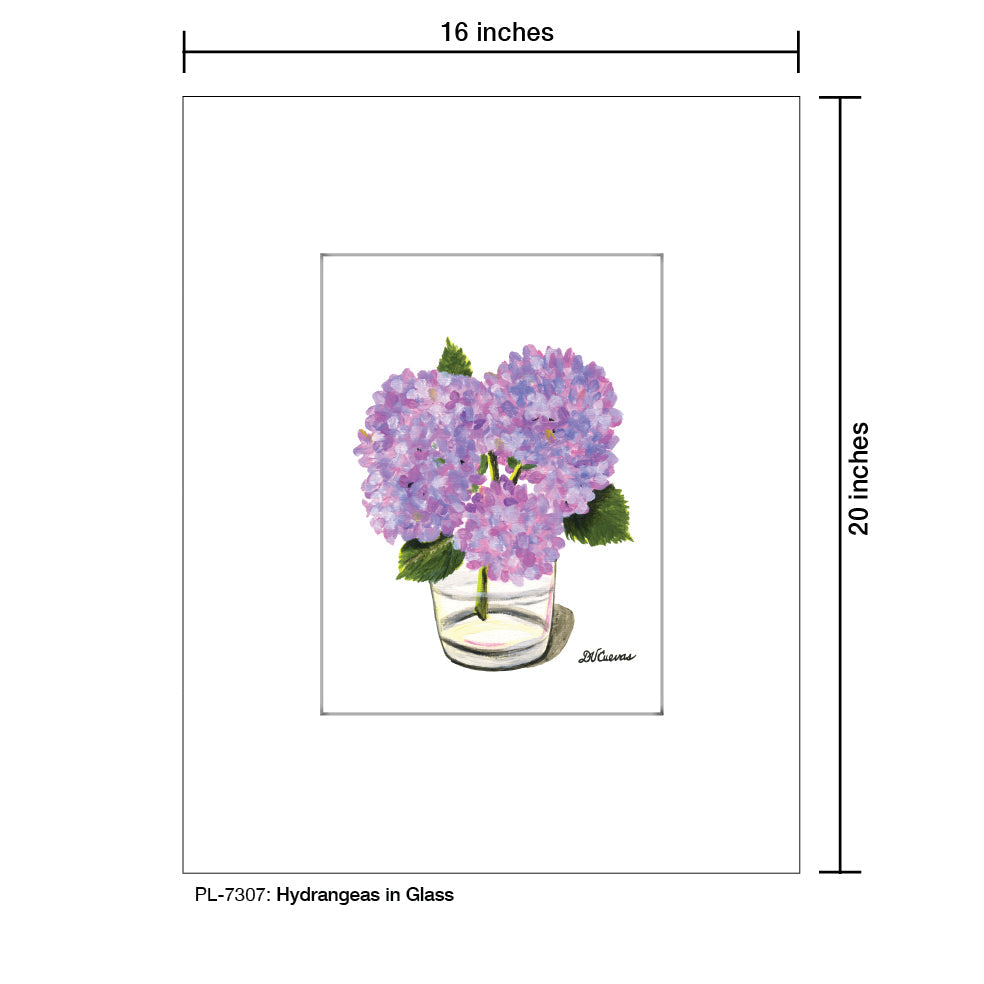 Hydrangeas in Glass, Print (#7307A) - Arte House