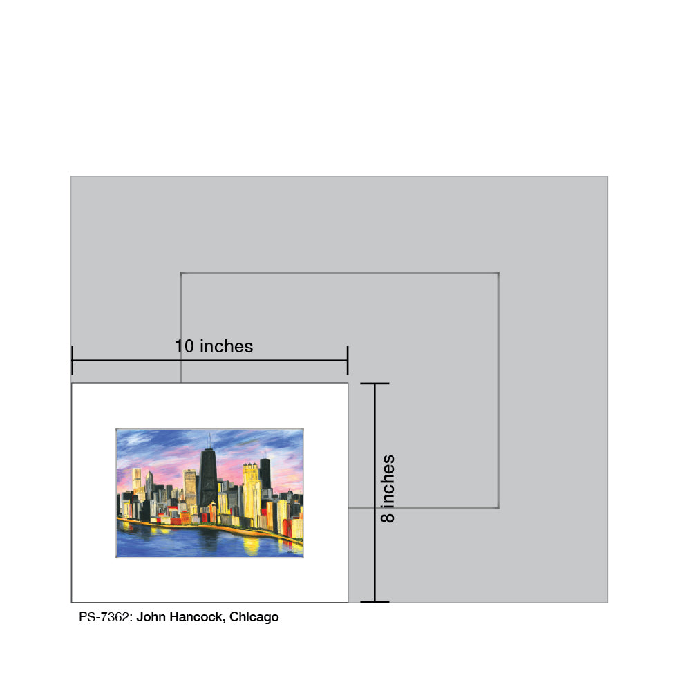 John Hancock, Chicago, Print (#7362A) - Arte House