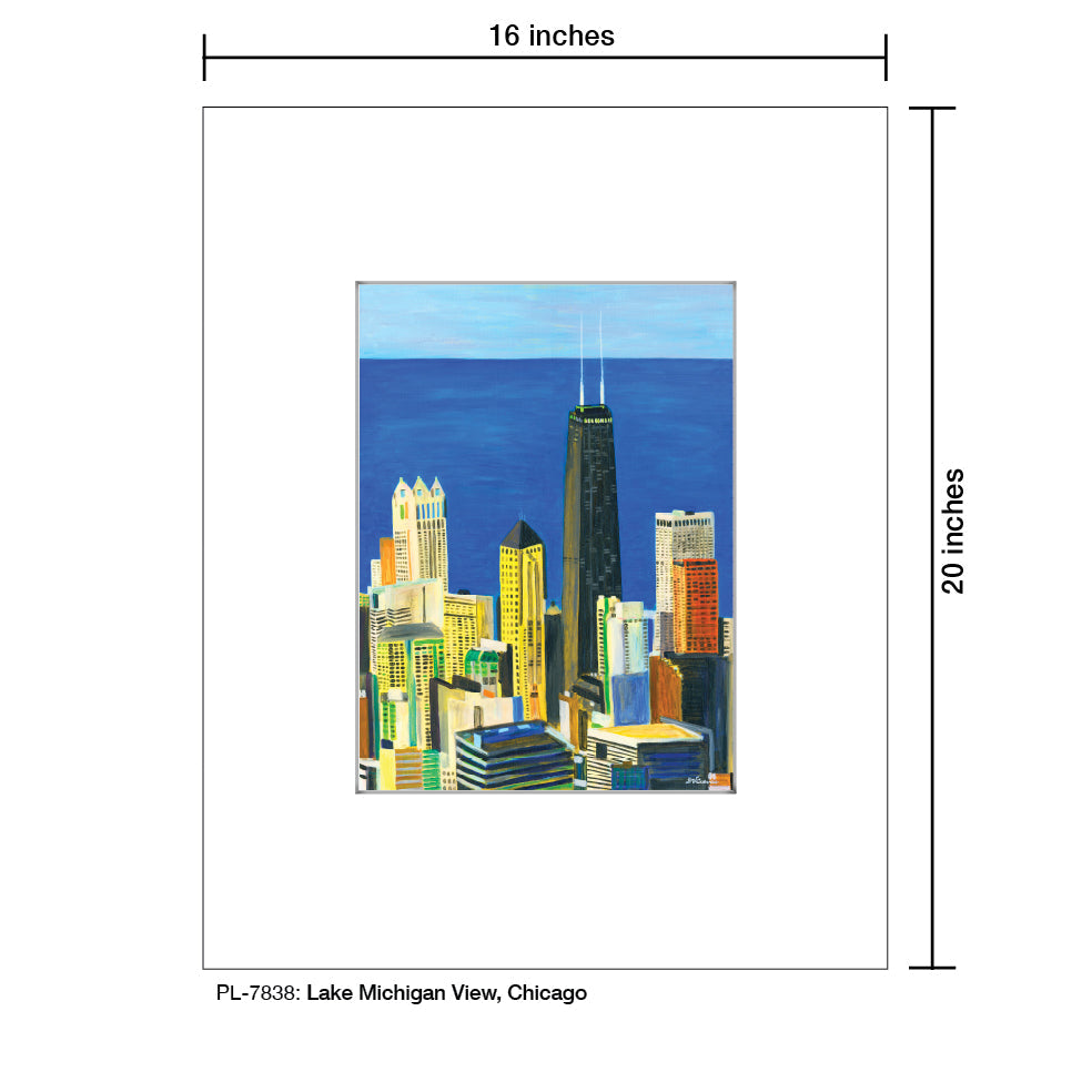 Lake Michigan View, Chicago, Print (#7838A) - Arte House