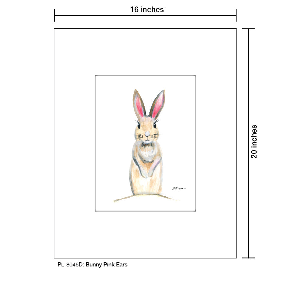 Bunny Pink Ears, Print (#8046D) - Arte House