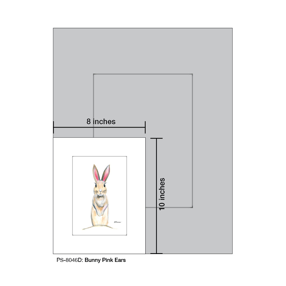 Bunny Pink Ears, Print (#8046D) - Arte House