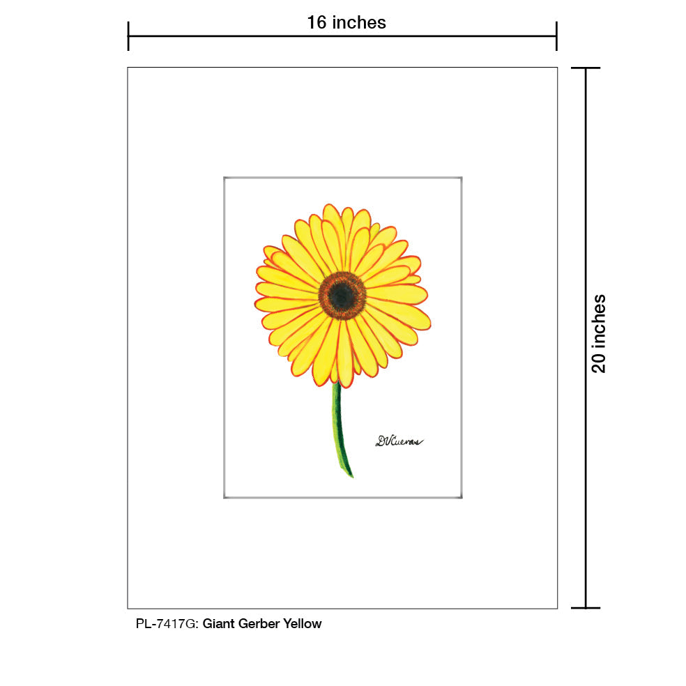 Giant Gerber Bright, Print (#7415G) - Arte House