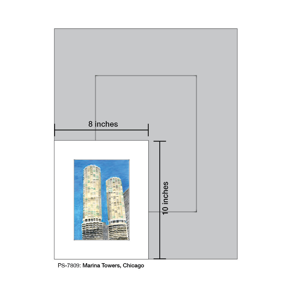Marina Towers, Chicago, Print (#7809A) - Arte House
