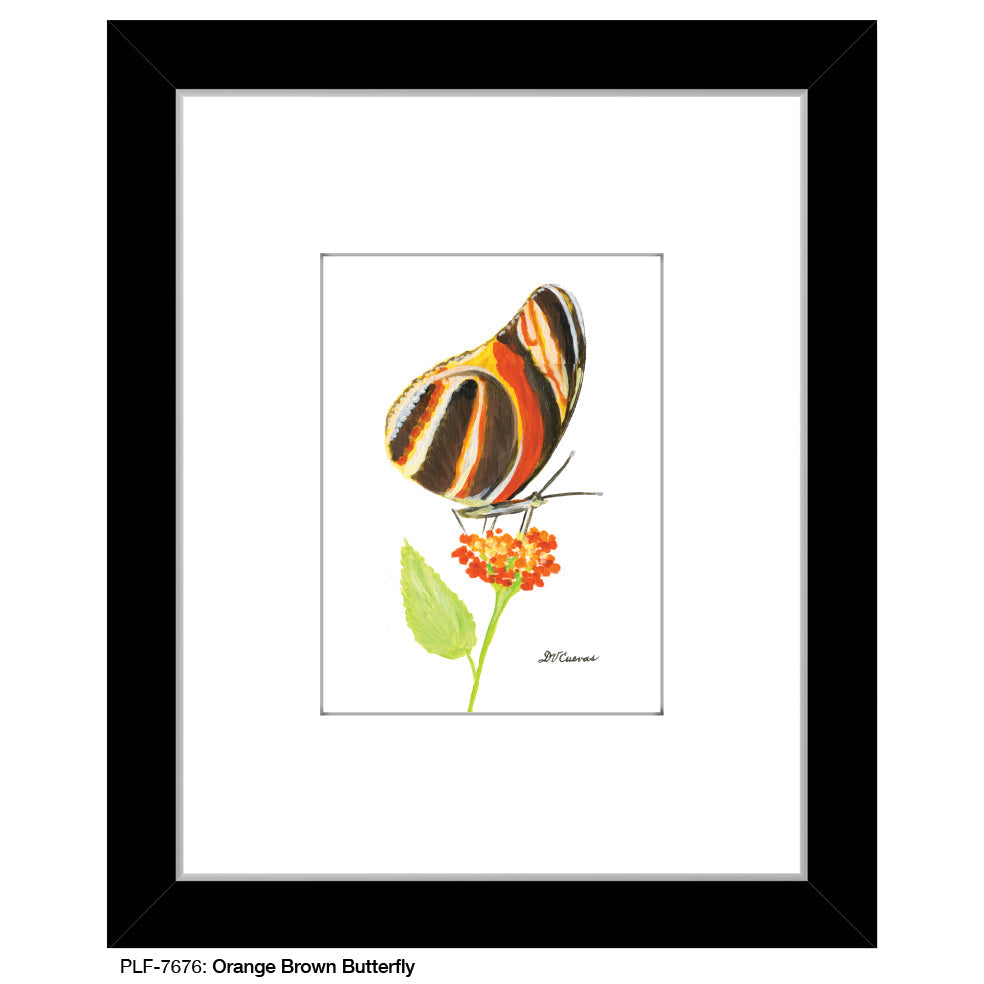 Orange Brown Butterfly, Print (#7676A) - Arte House