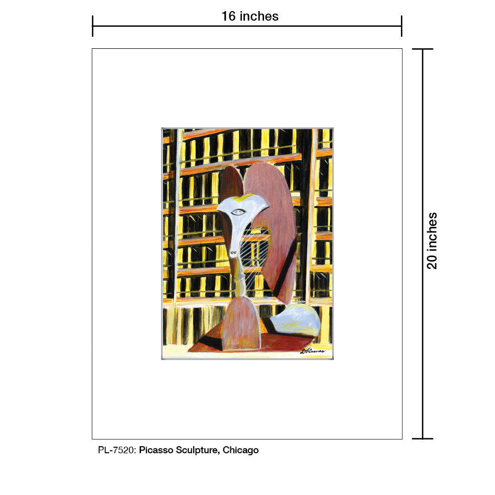 Picasso Sculpture, Chicago, Print (#7520A) - Arte House