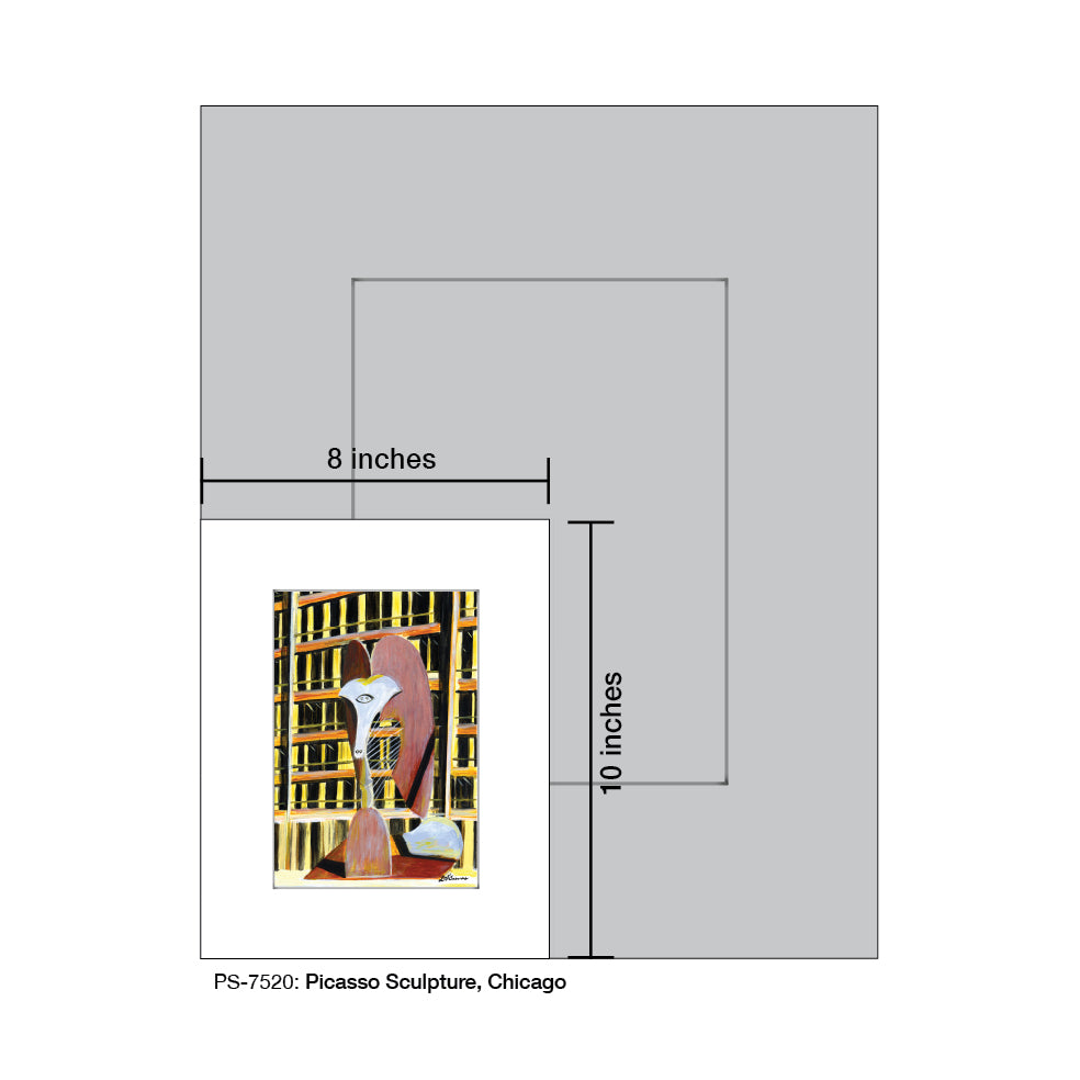 Picasso Sculpture, Chicago, Print (#7520A) - Arte House