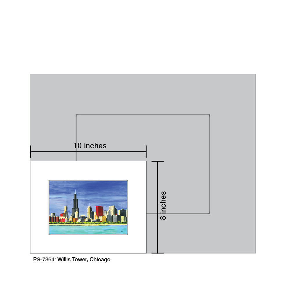 Willis Tower, Chicago, Print (#7364B) - Arte House