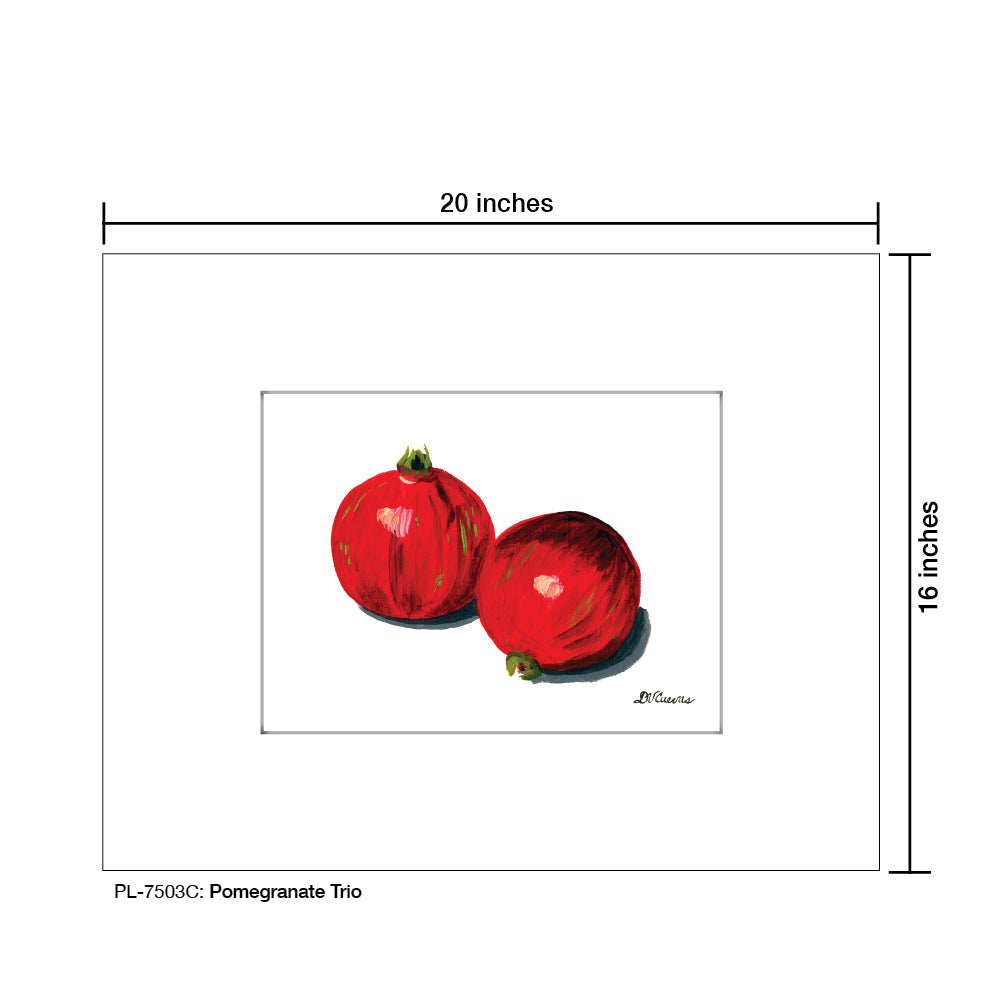 Pomegranate Trio 1, Print (#7503C) - Arte House