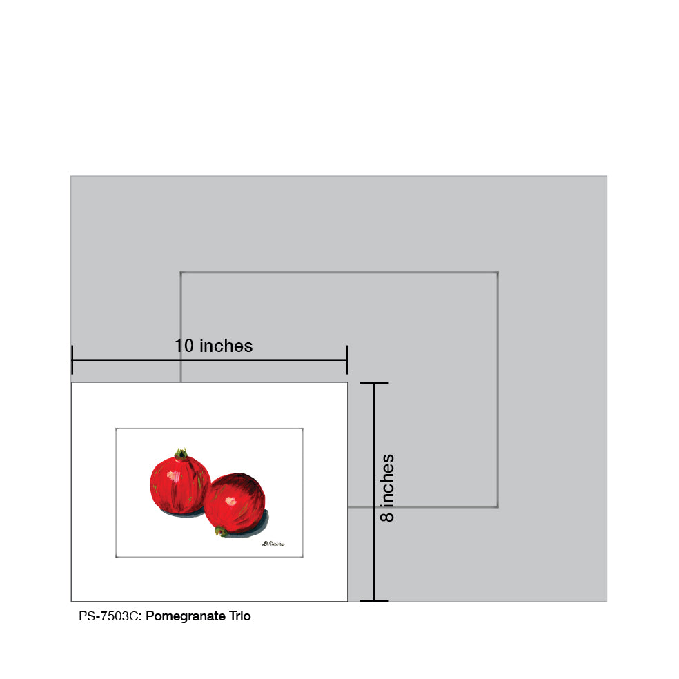 Pomegranate Trio 1, Print (#7503C) - Arte House