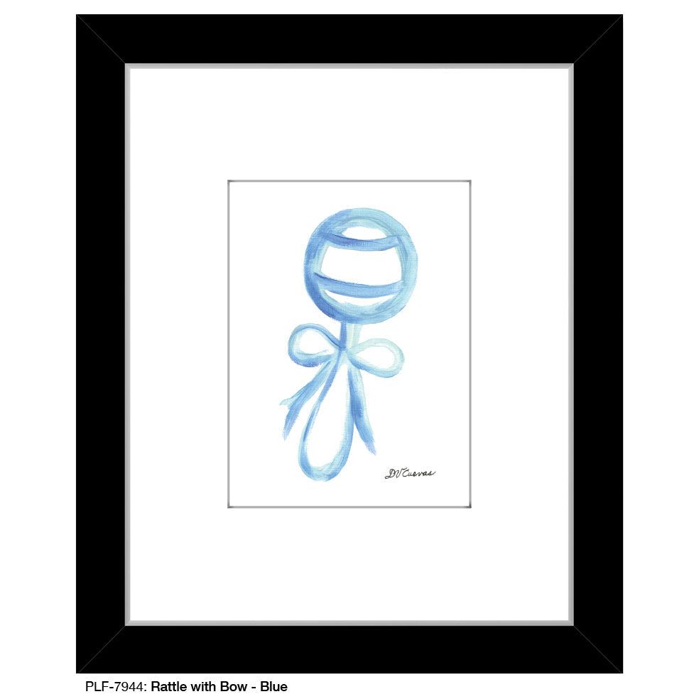 Rattle with Bow - Blue, Print (#7944A) - Arte House