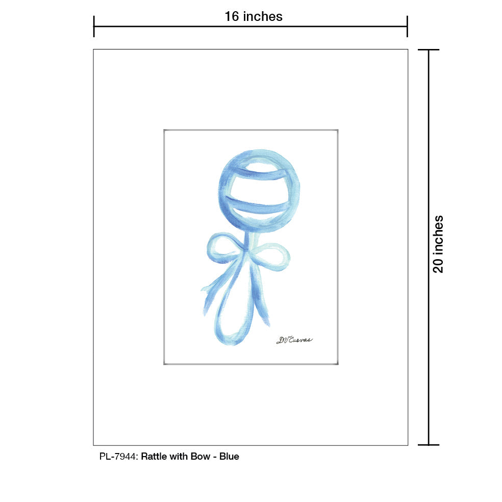 Rattle with Bow - Blue, Print (#7944A) - Arte House