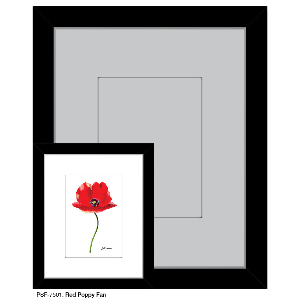 Red Poppy Fan, Print (#7501A) - Arte House