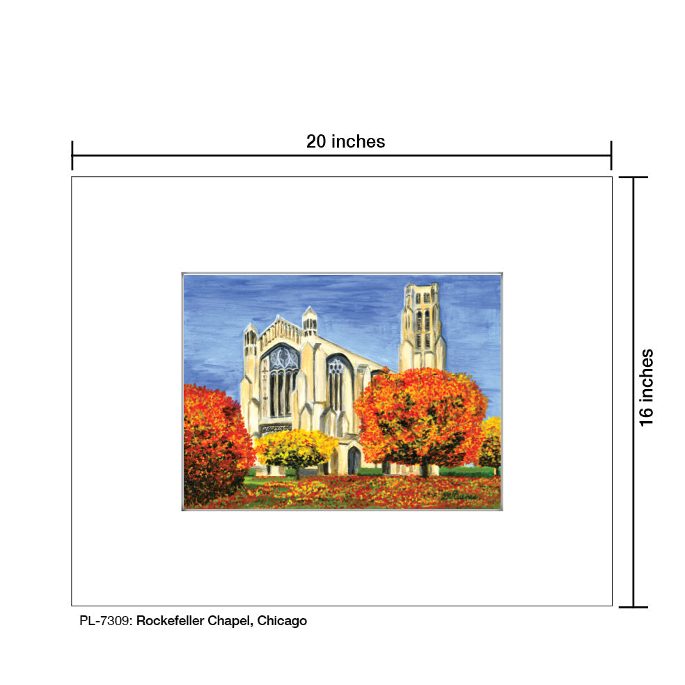 Rockefeller Chapel, Chicago, Print (#7309A) - Arte House