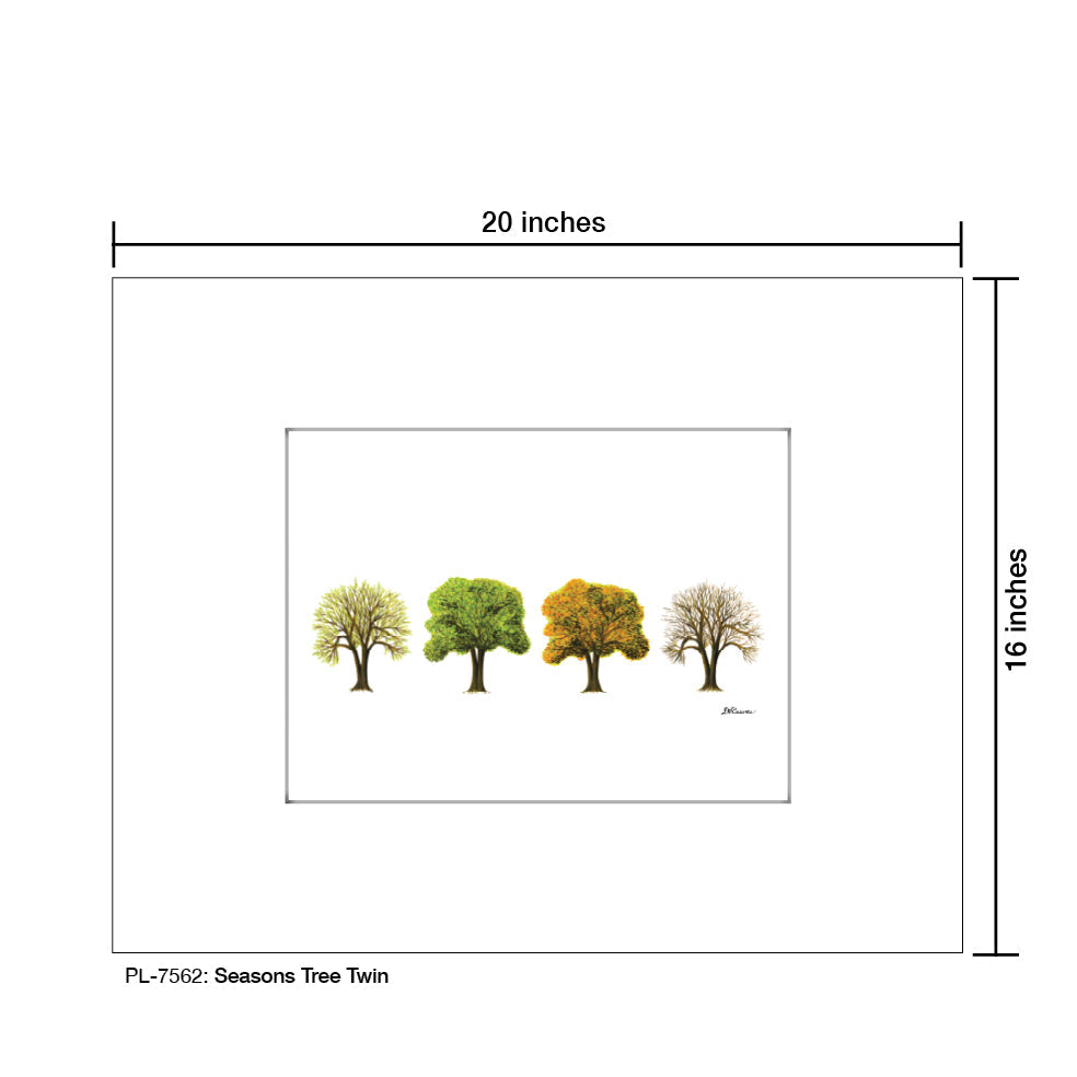Seasons Tree Twin, Print (#7562A) - Arte House