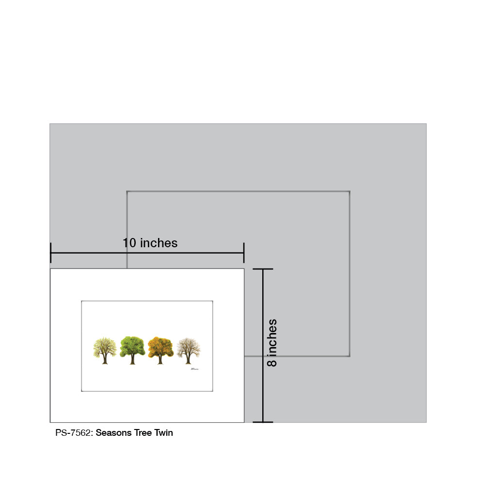 Seasons Tree Twin, Print (#7562A) - Arte House