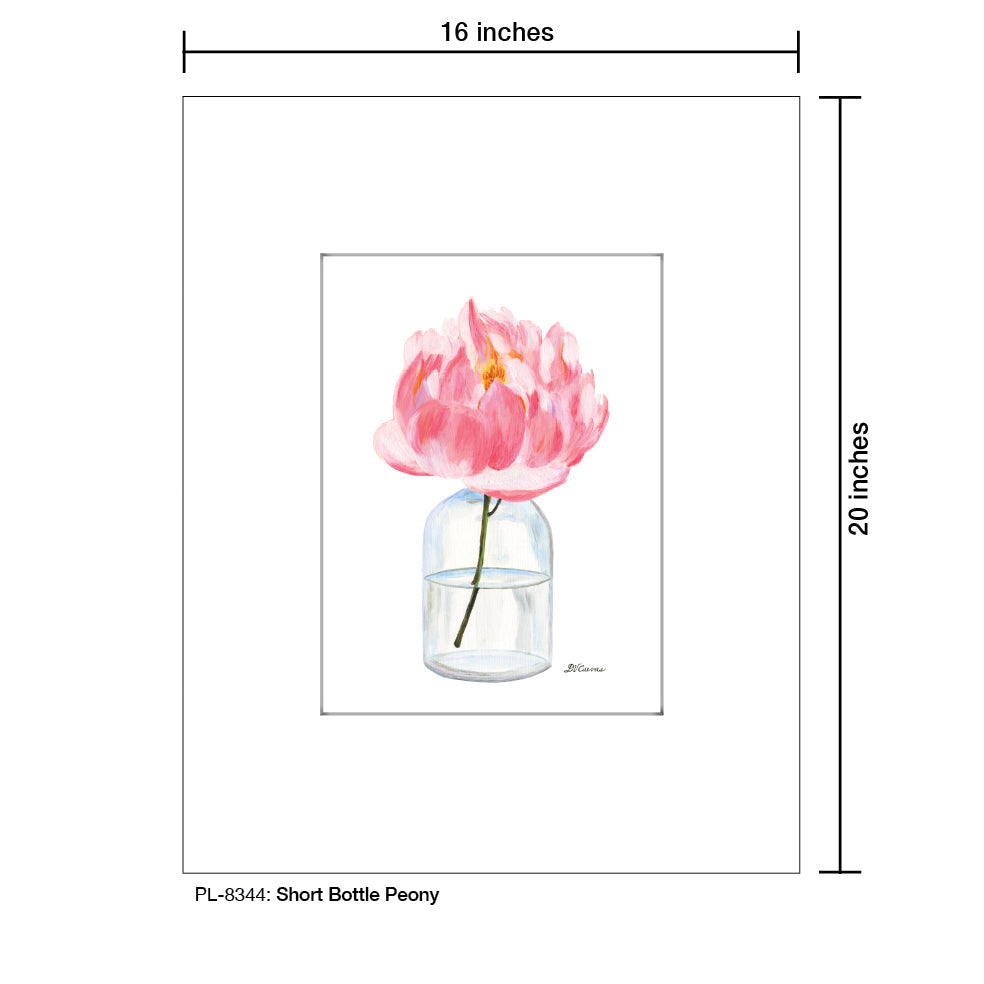 Short Bottle Peony, Print (#8344A) - Arte House