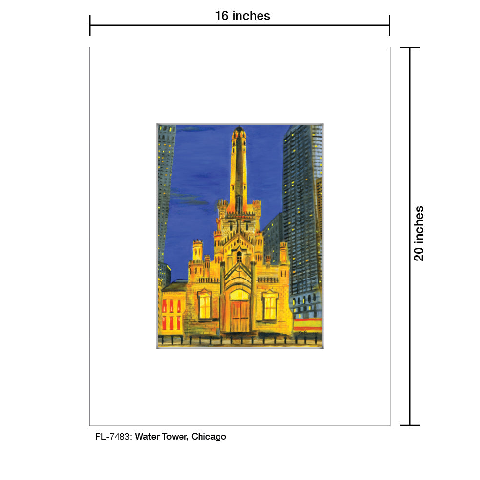 Water Tower, Chicago, Print (#7483A) - Arte House