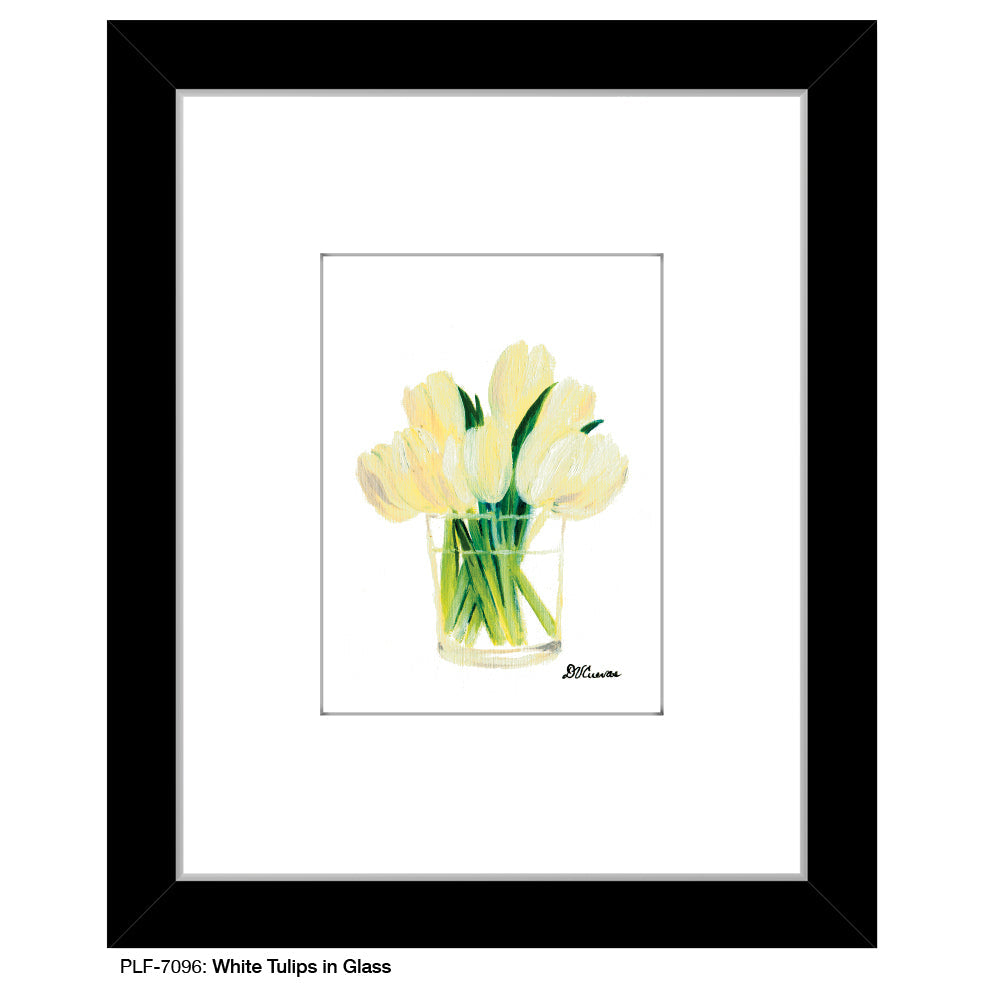 White Tulips in Glass, Print (#7096F) - Arte House