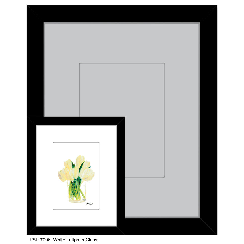 White Tulips in Glass, Print (#7096F) - Arte House