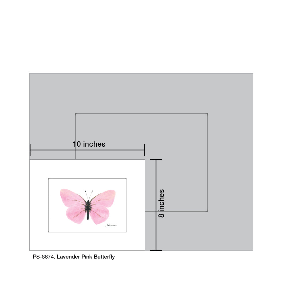 Lavender Pink Butterfly, Print (#8674F) - Arte House