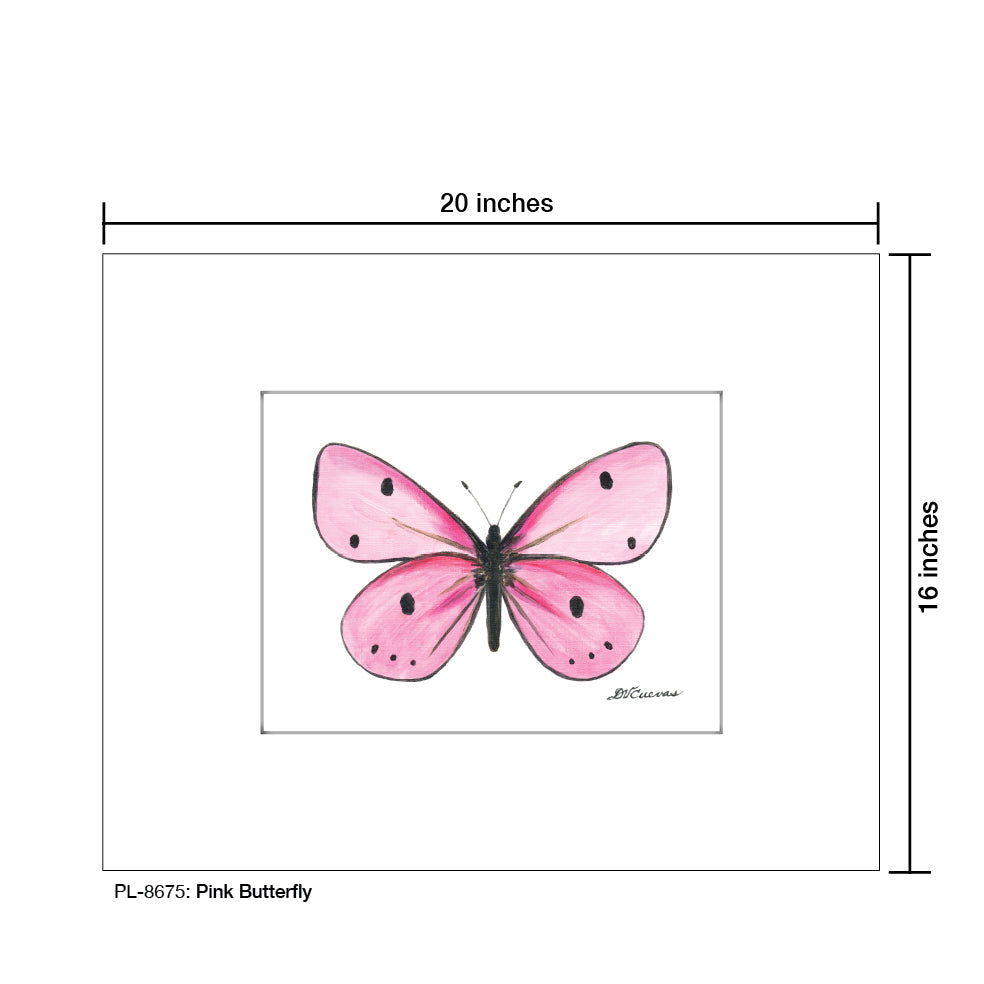 Pink Butterfly, Print (#8675F) - Arte House