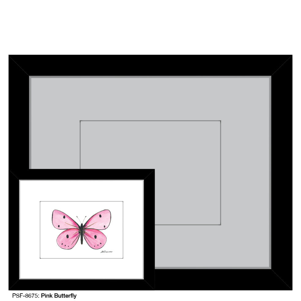Pink Butterfly, Print (#8675F) - Arte House