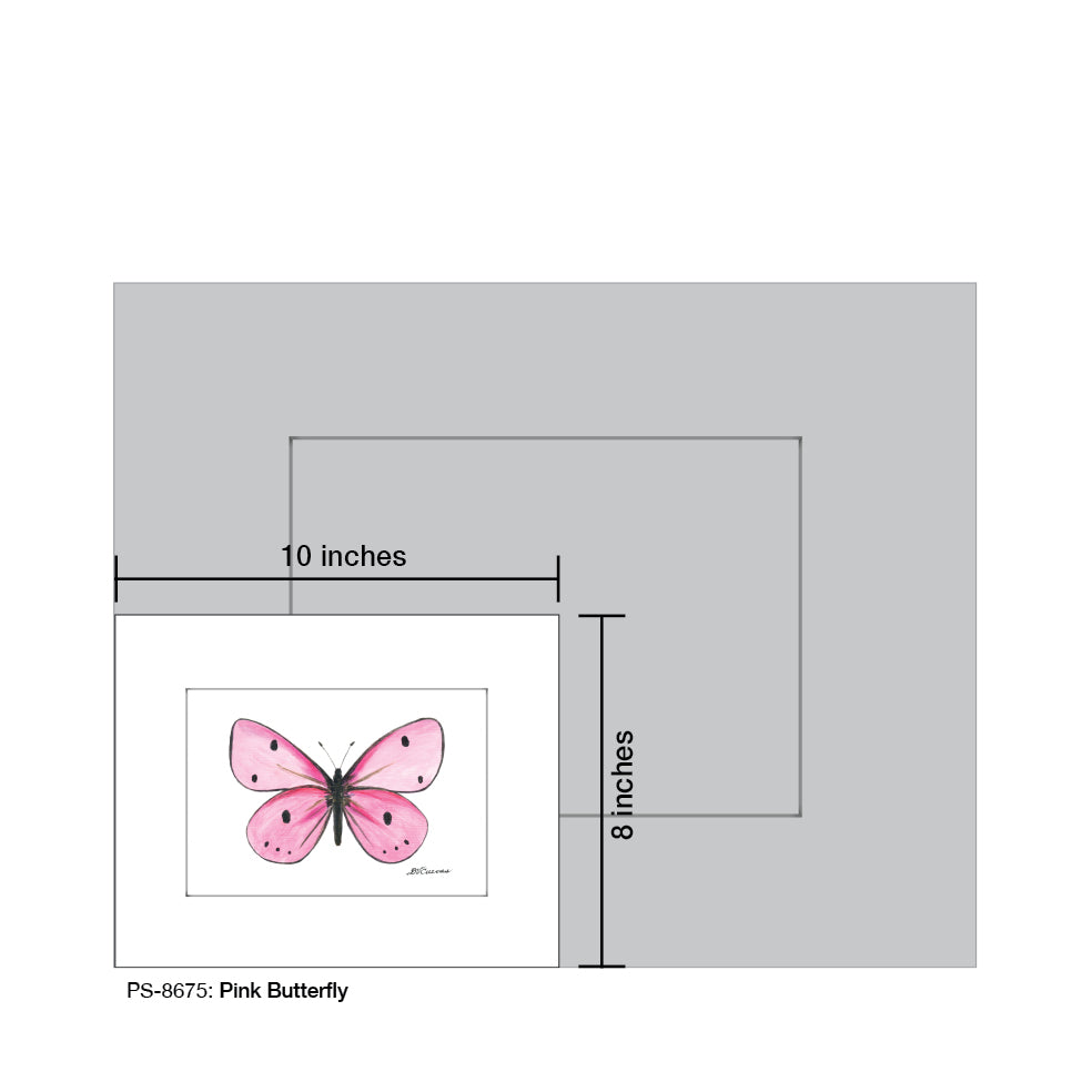 Pink Butterfly, Print (#8675F) - Arte House