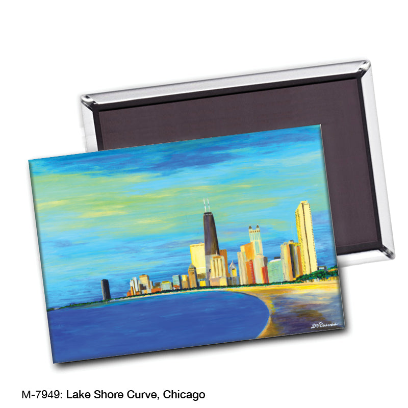 Lake Shore Curve, Chicago, Magnet (M-7949A) - Arte House