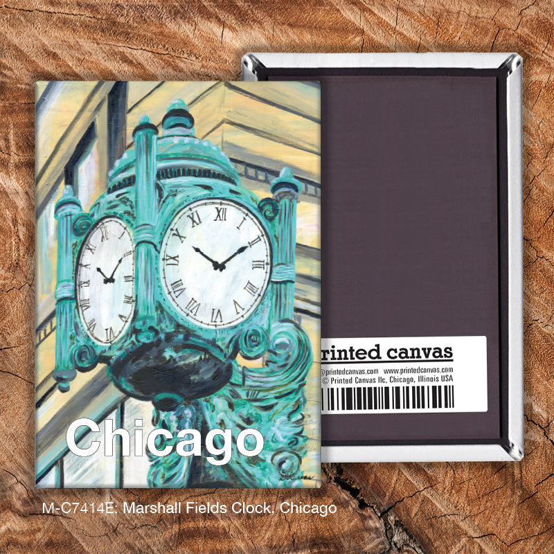 Marshall Fields Clock, Chicago, Magnet (M-7414E) - Arte House