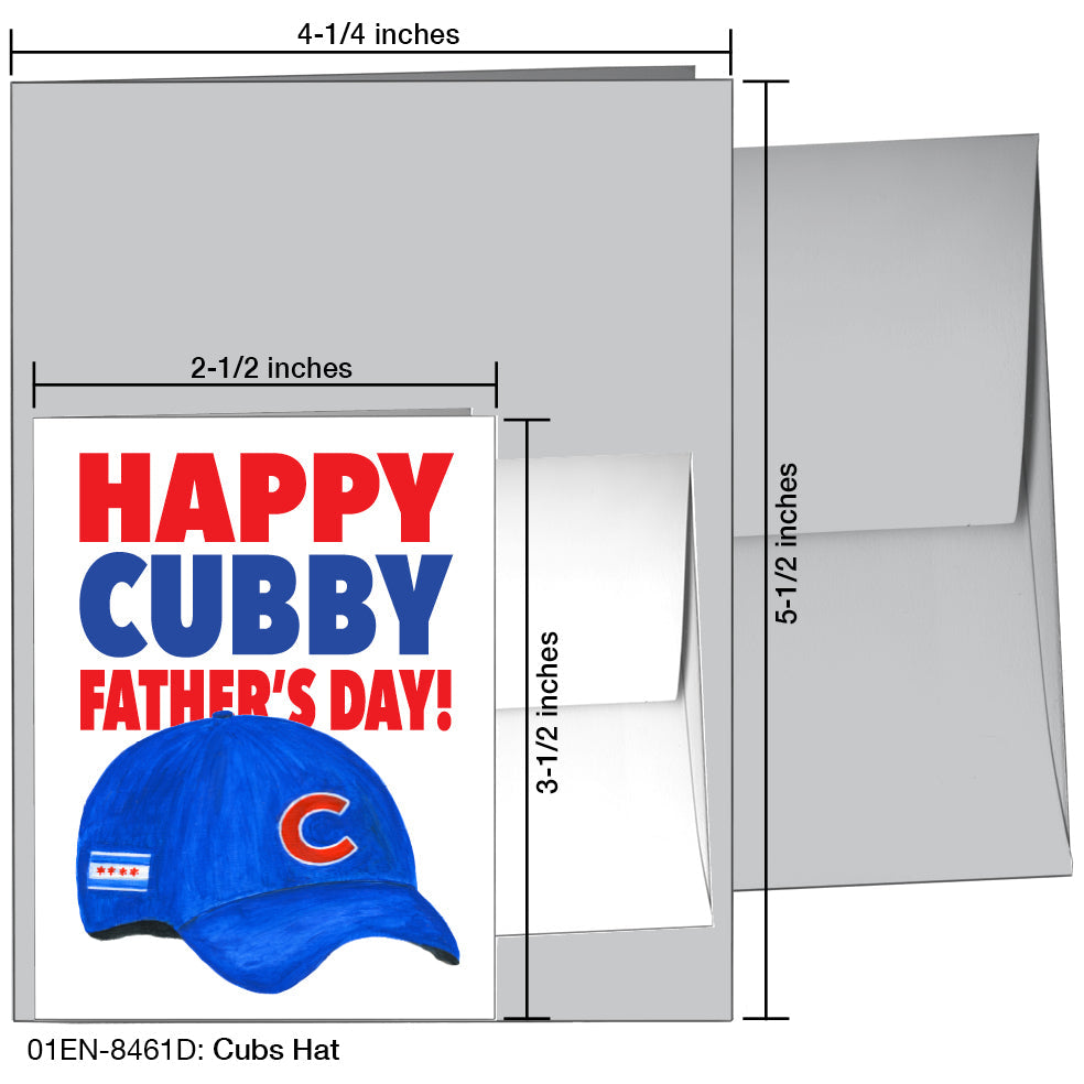 Cubs Hat, Greeting Card (8461D) - Arte House