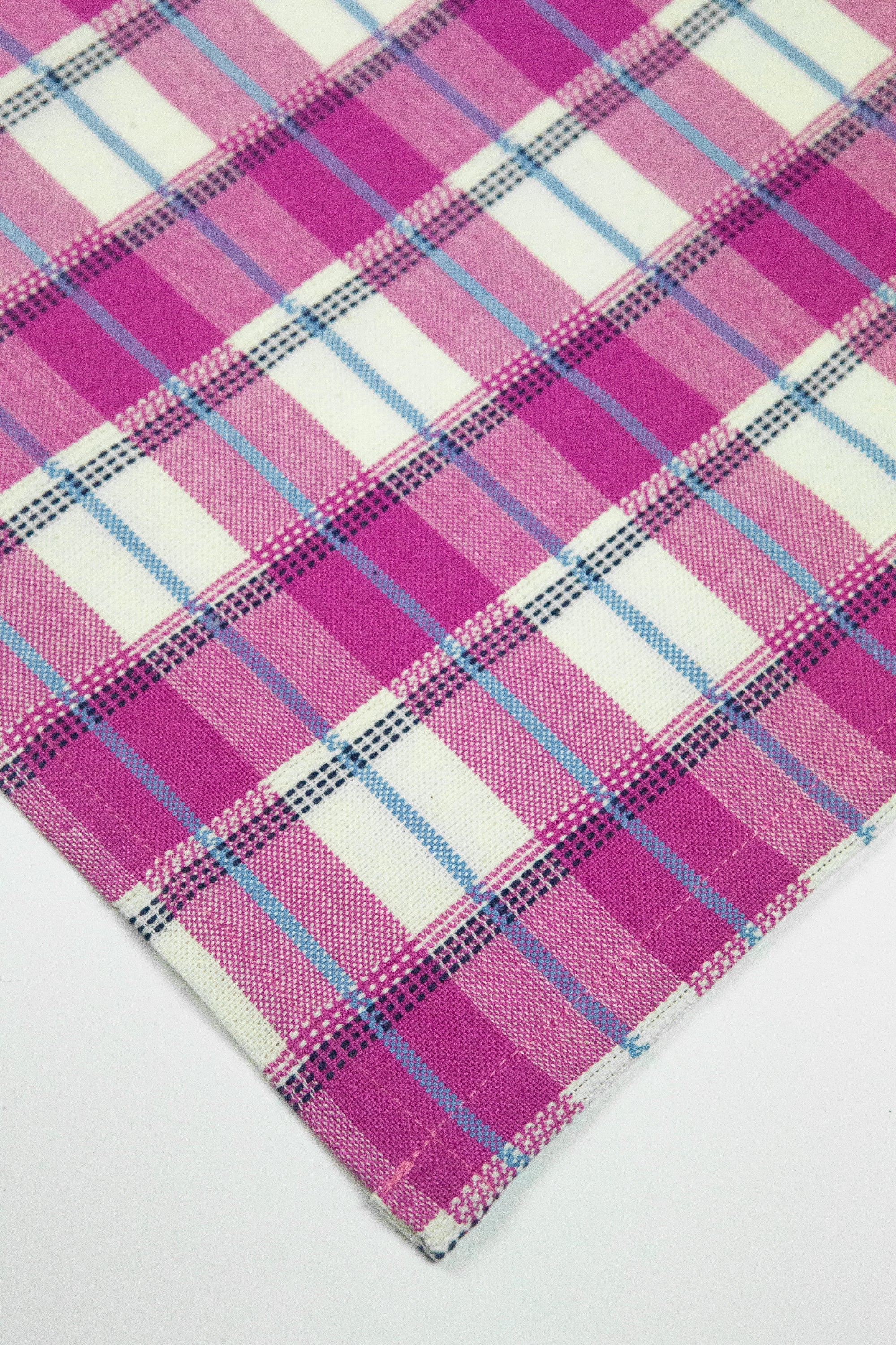 San Andres Gingham Pink & Ivory Placemat - Arte House