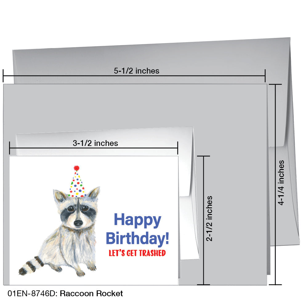 Raccoon Rocket, Greeting Card (8746D) - Arte House