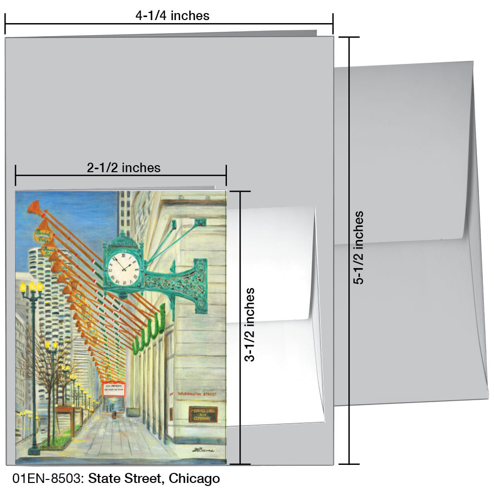 State Street, Chicago, Greeting Card (8503A) - Arte House