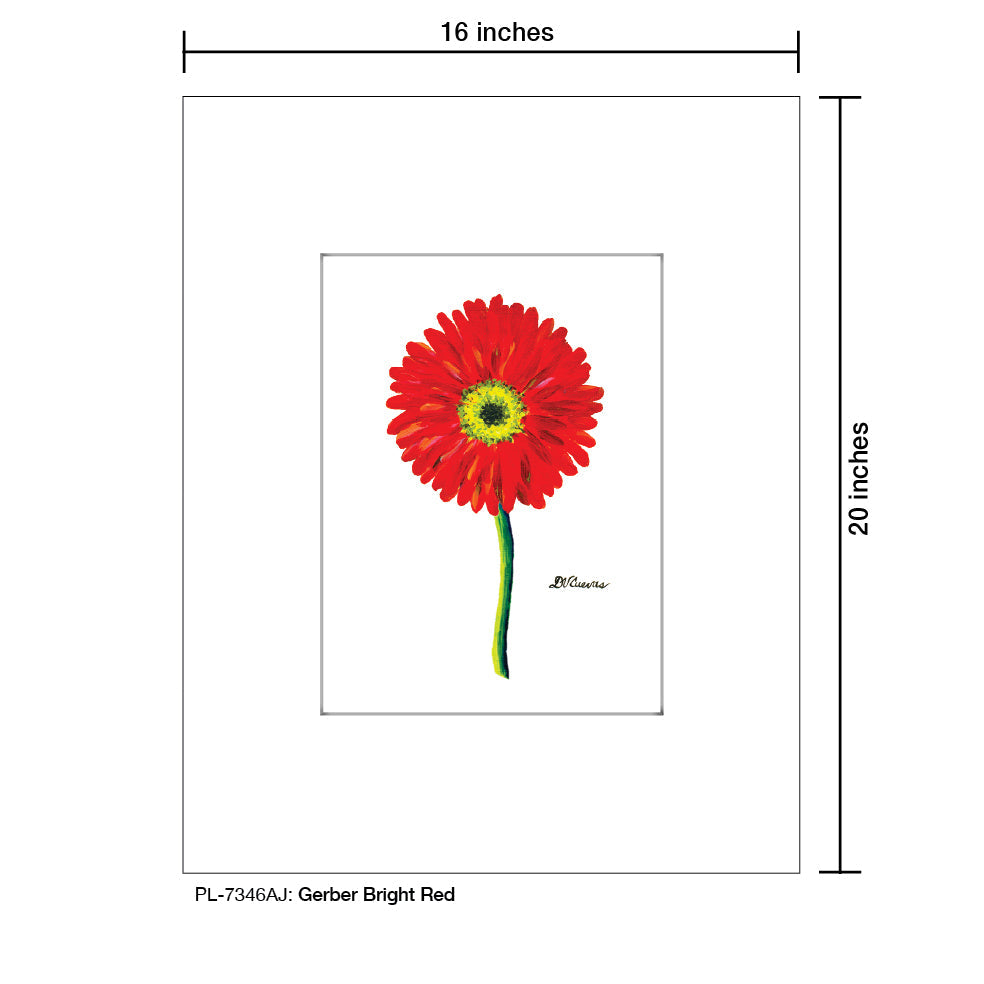 Gerber Bright Red, Print (#7346AJ) - Arte House