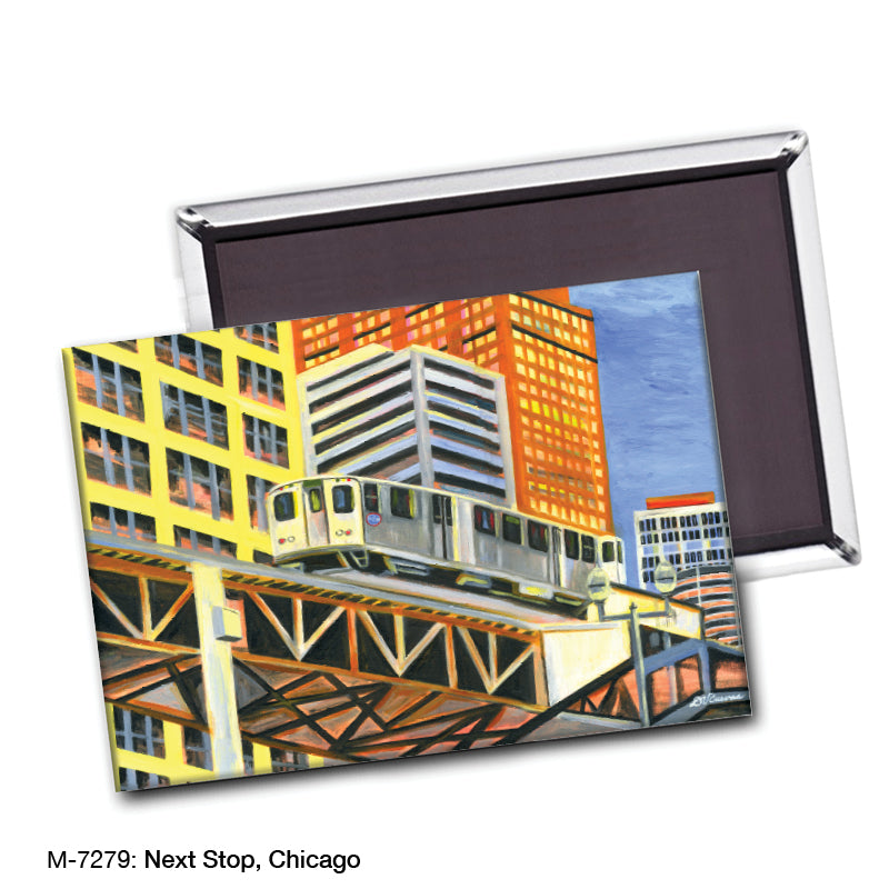 Next Stop, Chicago, Magnet (M-7279B) - Arte House