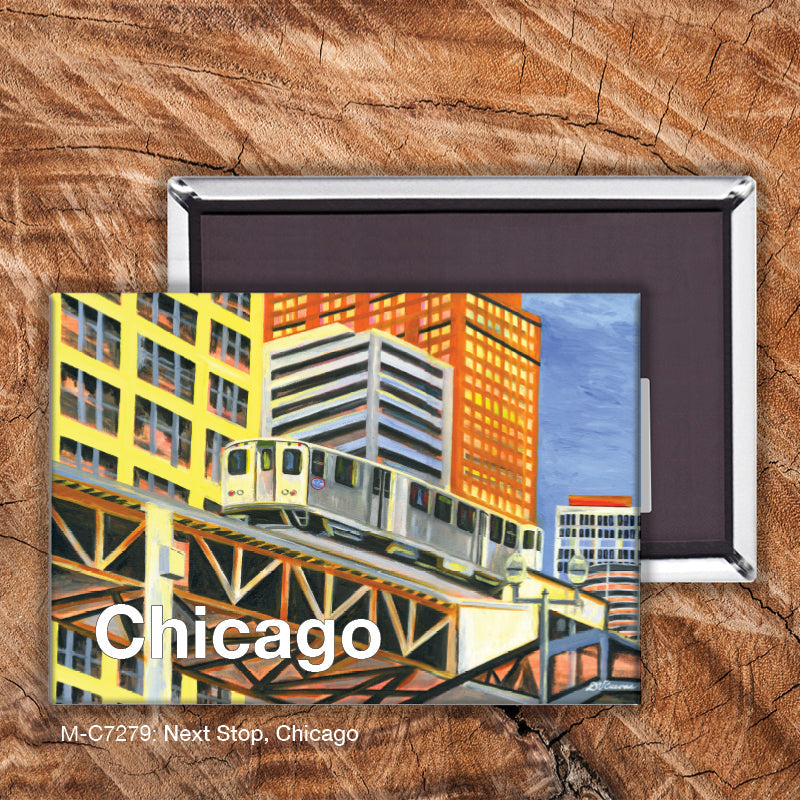 Next Stop, Chicago, Magnet (M-7279B) - Arte House