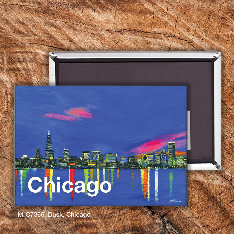 Dusk, Chicago, Magnet (M-7365A)
