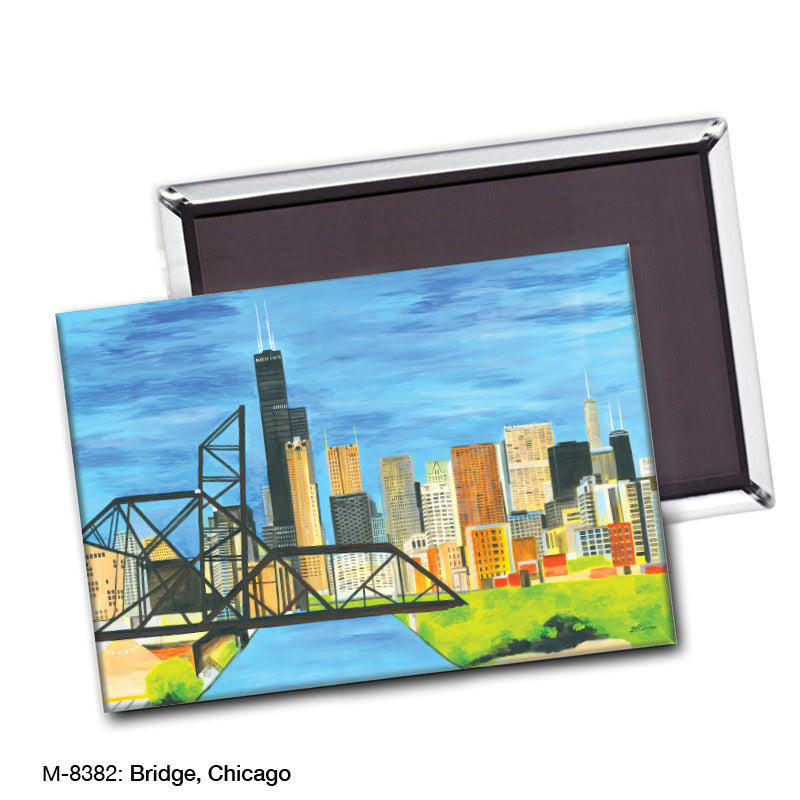 Bridge, Chicago, Magnet (M-8382C) - Arte House