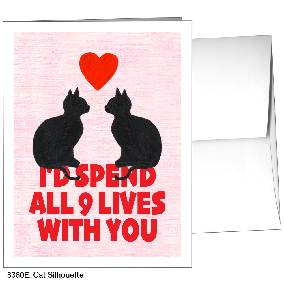 Cat Silhouette, Greeting Card (8360E) - Arte House
