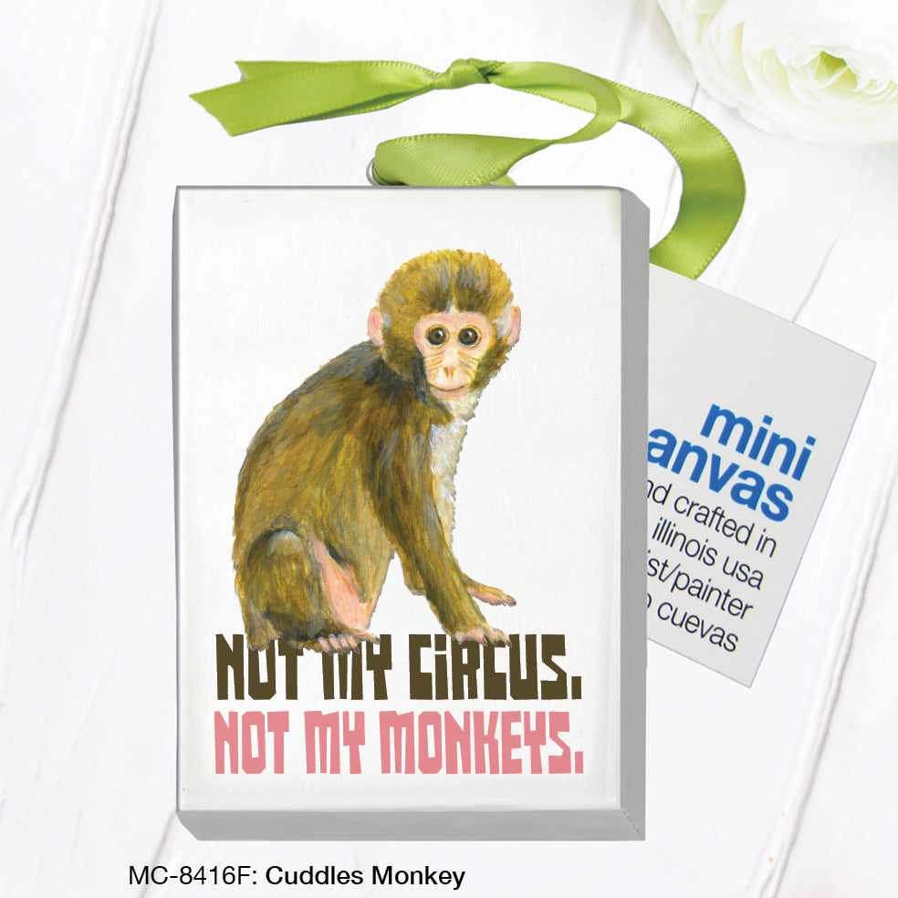 Cuddles Monkey, Mini Canvas (MC-8416F) - Arte House