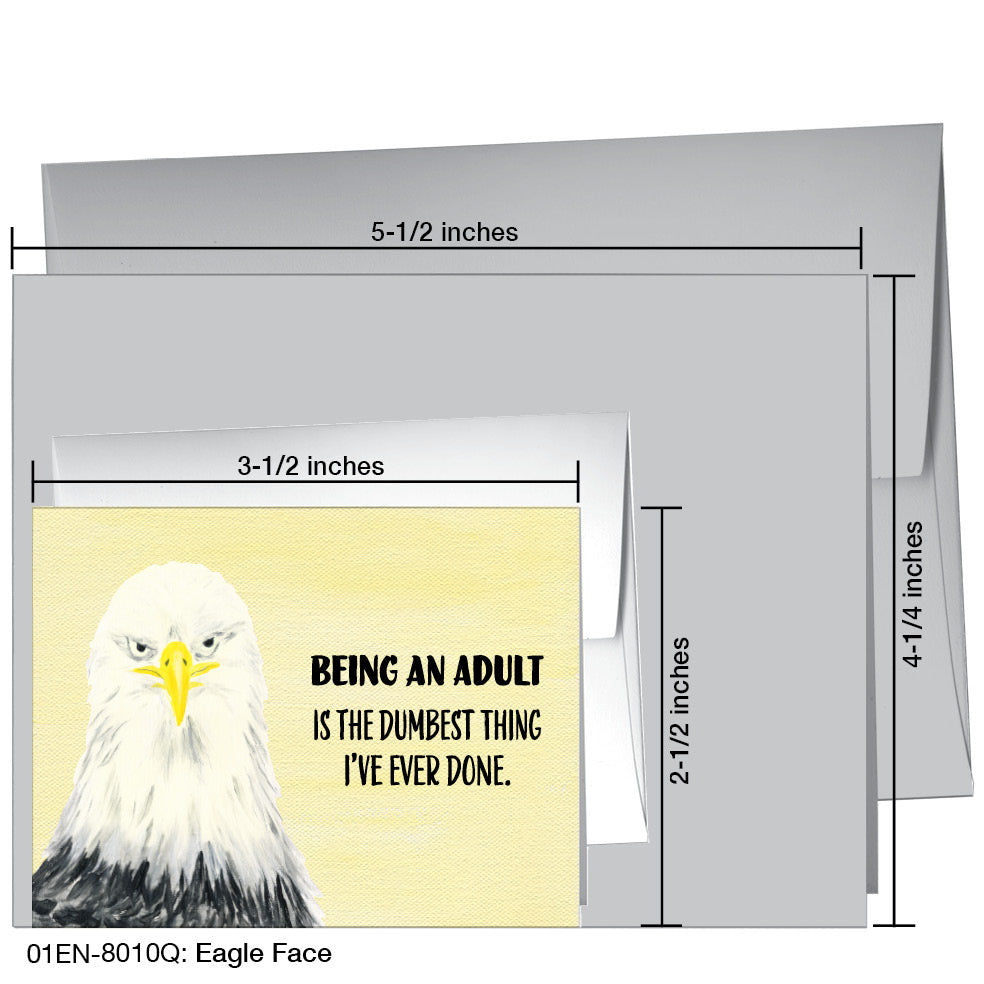 Eagle Face, Greeting Card (8010Q) - Arte House