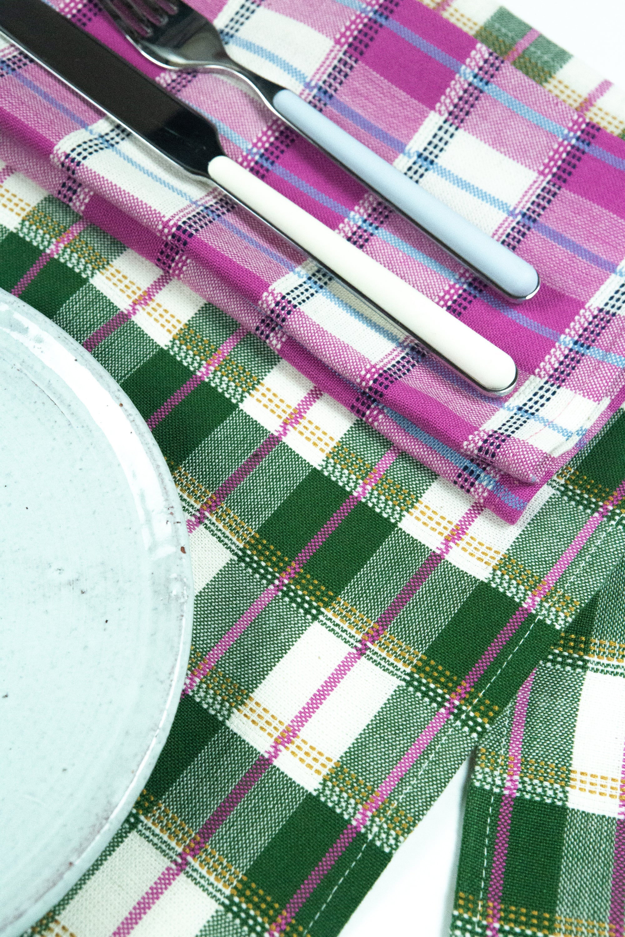 San Andres Gingham Forest & Ivory Placemat - Arte House