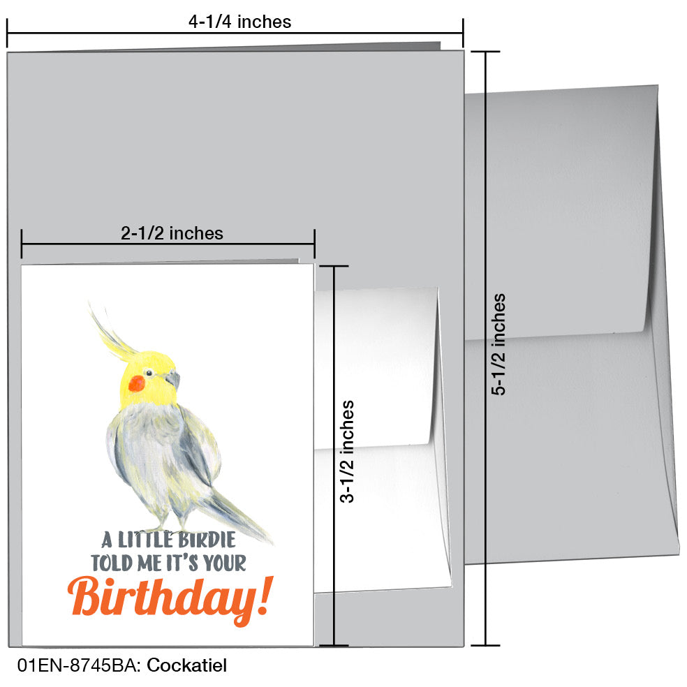 Cockatiel, Greeting Card (8745BA) - Arte House