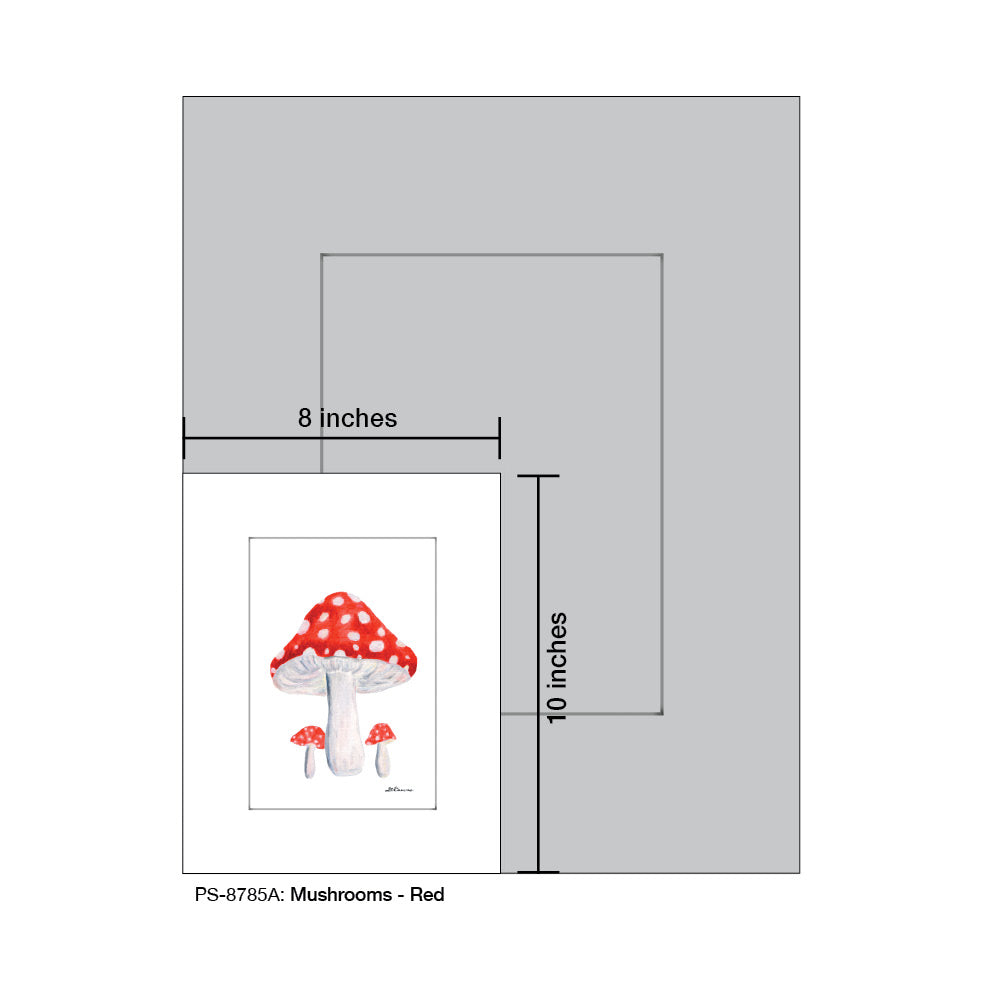 Mushrooms - Red, Print (#8785A)