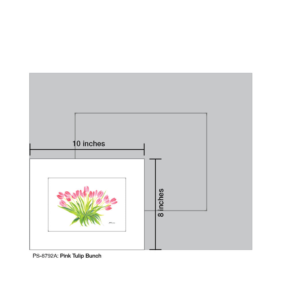 Pink Tulip Bunch, Print (#8792A) - Arte House