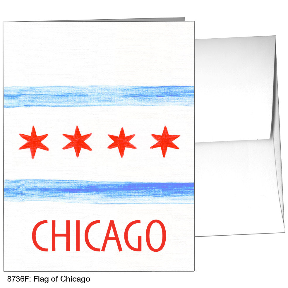 Flag of Chicago, Greeting Card (8736F) - Arte House