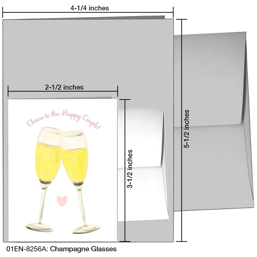 Champagne Glasses, Greeting Card (8256A) - Arte House
