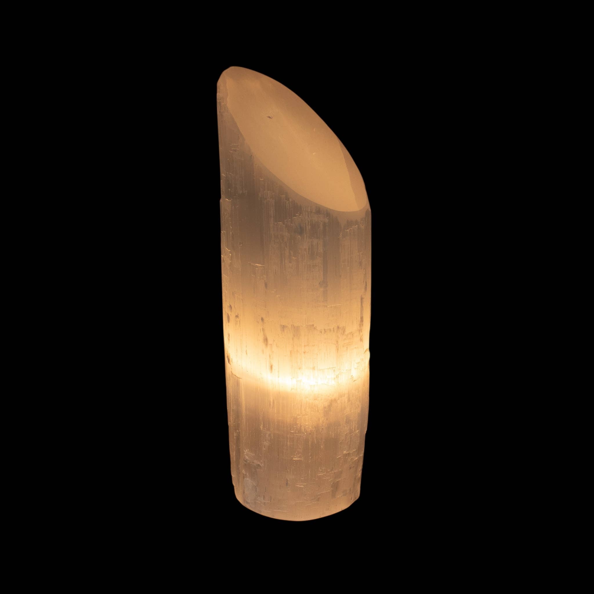 Selenite Lamp Arched Tower 30cm