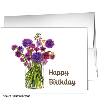 Alliums in Vase, Greeting Card (7203D)